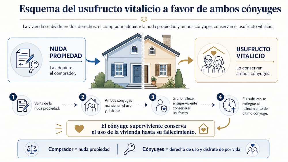 usufructo vitalicio conyuges